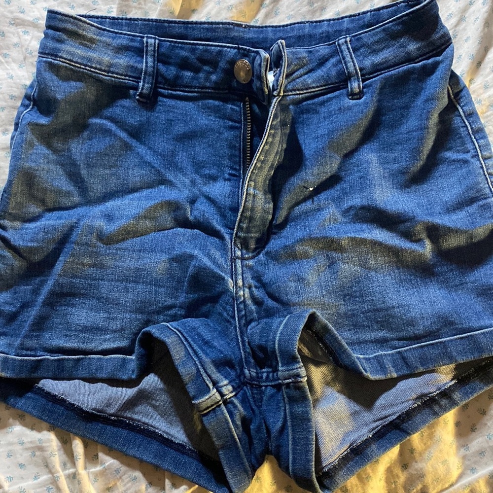 h&m denim shorts stretchy